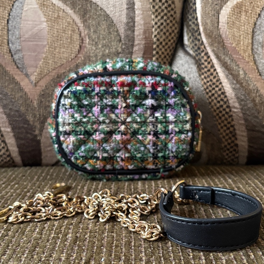 Multicolor Tweed Chain Bag